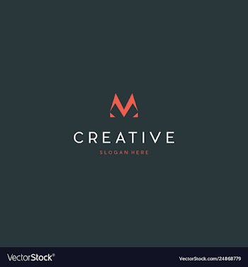 Letter m creative business logo design vector image
