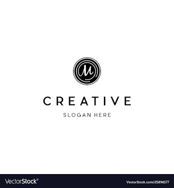 Letter m creative business logo design vector image
