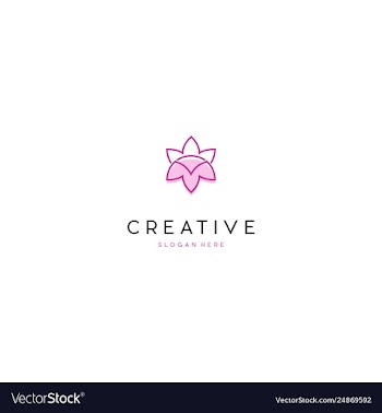 Letter m flower creative business logo vector image