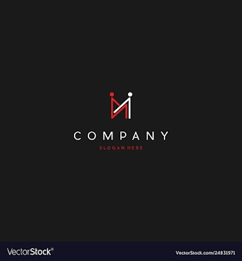 Letter m human people creative business logo vector image