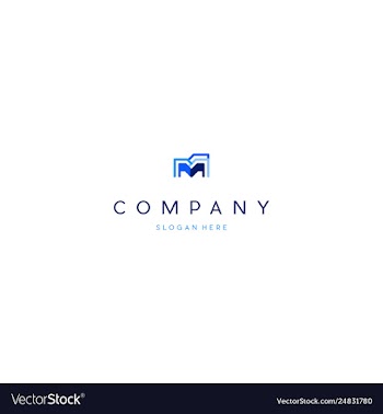 Letter m line creative design logo vector image