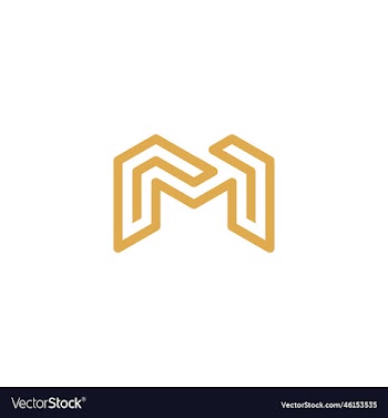 letter m line logo design linear creative