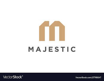 Letter m minimalist logo design vector image
