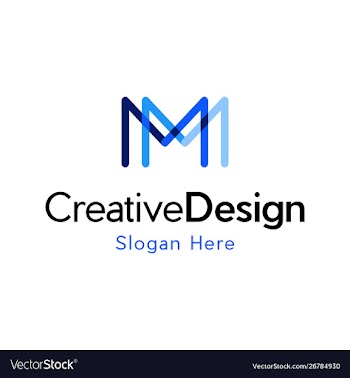 Letter m monogram creative business logo vector image