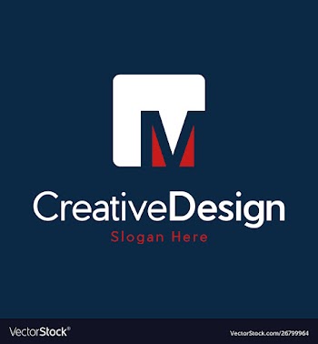 Letter m monogram creative business logo vector image