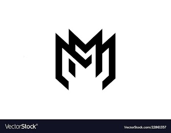 Letter m monogram vector image