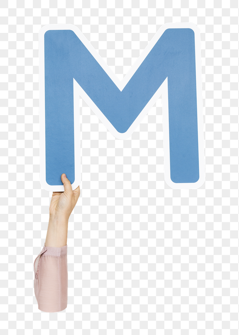 Letter M png hand holding | Free PNG - rawpixel