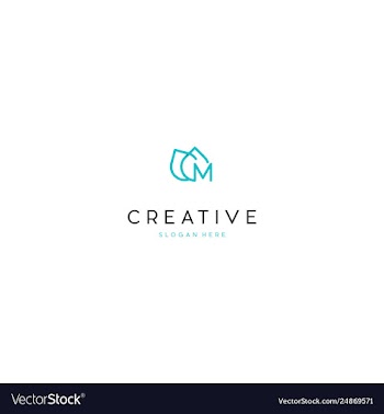 Letter m water oil creative business logo design vector image
