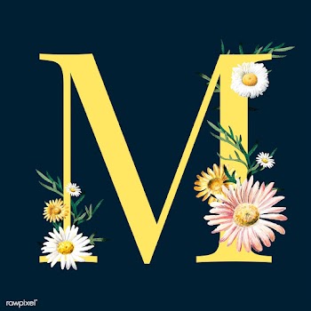 Letter M with blossoms | Free stock vector - 544897
