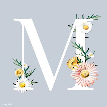 Letter M with blossoms | Free stock vector - 544922