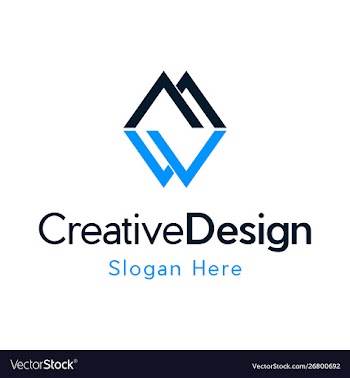 Letter mw creative business logo design vector image