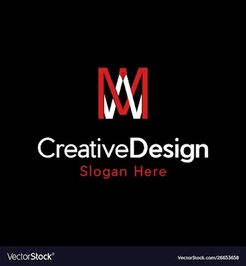 Letter mw creative business logo vector image