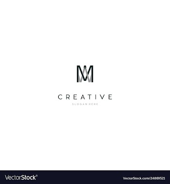 Letter mw writing creative business logo design vector image