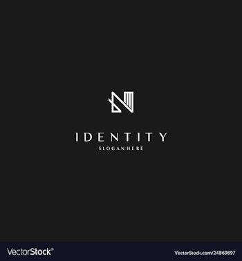 Letter n creative business logo design vector image