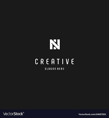 Letter n creative business logo design vector image