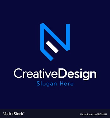 Letter n creative modern business logo vector image