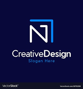 Letter n creative modern business logo vector image