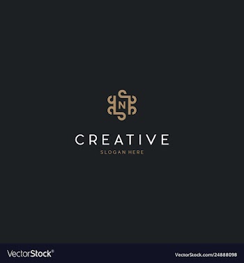 Letter n elegance hotel creative business logo vector image