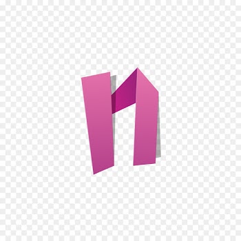 Letter N Logo - Red origami letter N 