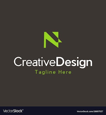 Letter n monogram business modern logo vector image