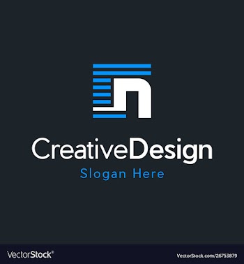 Letter n monogram creative business logo vector image