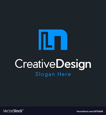 Letter n monogram creative business logo vector image