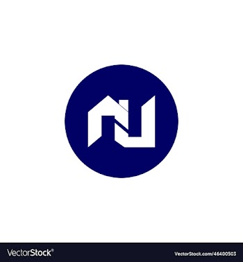 letter n real estate concept design