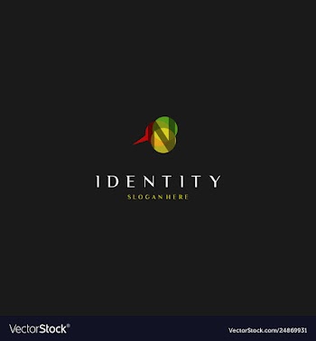 Letter n speech talking creative technology logo vector image