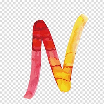 Letter N, Watercolor letters N transparent background PNG clipart