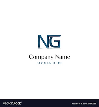 Letter ng creative logo vector image