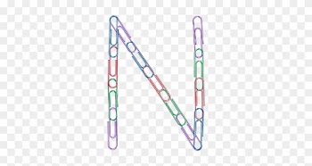 Letter Nun Alphabet Paper Clip - Letter Nun Alphabet Paper Clip