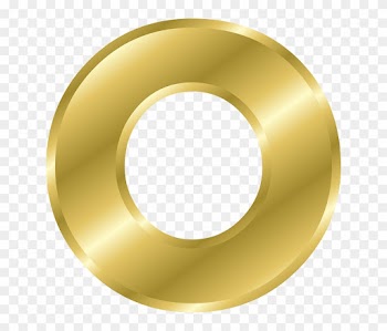 Letter, O, Capital Letter, Alphabet, Abc, Gold - Gold Letter O Transparent