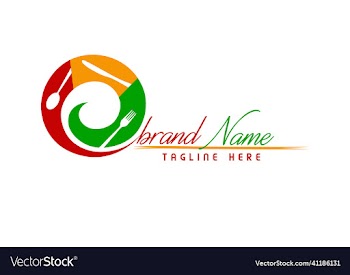 letter o food logo design template