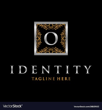 Letter o frame luxury creative business logo vector image