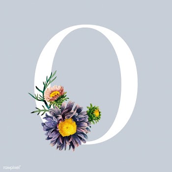 Letter O with blossoms | Free stock vector - 544904