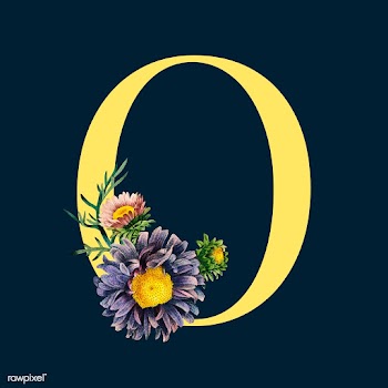 Letter O with blossoms | Free stock vector - 545024