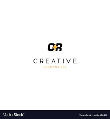 Letter or power lightning bolt creative logo vector image
