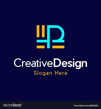 Letter p creative business logo vector image
