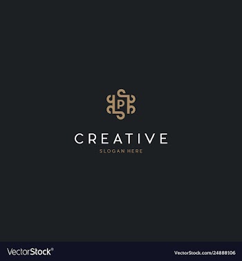 Letter p elegance hotel creative business logo vector image