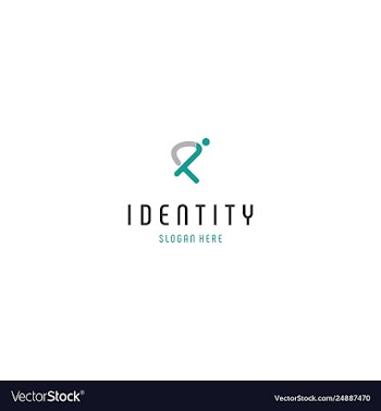 Letter p human people creative business logo desig vector image