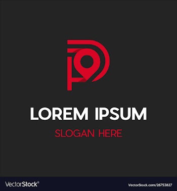 Letter p location point creative modern logo vector image