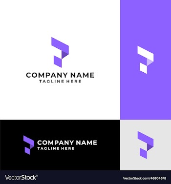 letter p logo icon design template elements