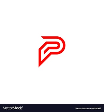 letter p logo template design