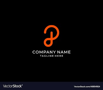 letter p logo template design
