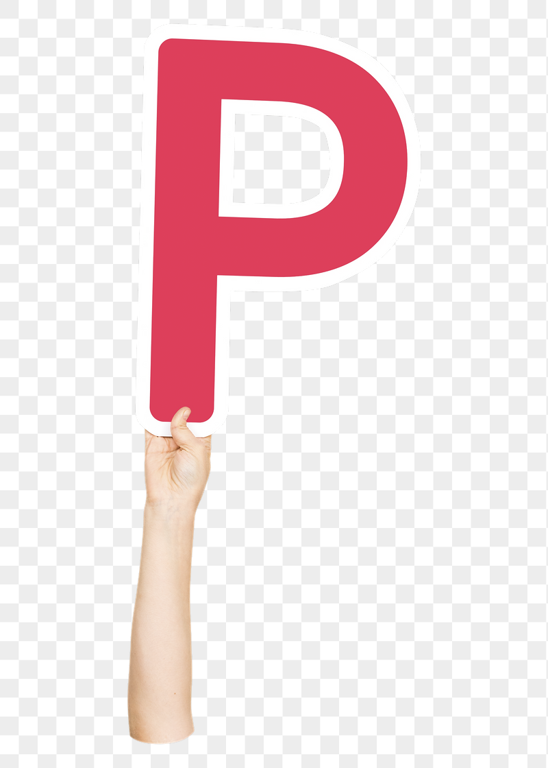 Letter P png hand holding | Free PNG - rawpixel