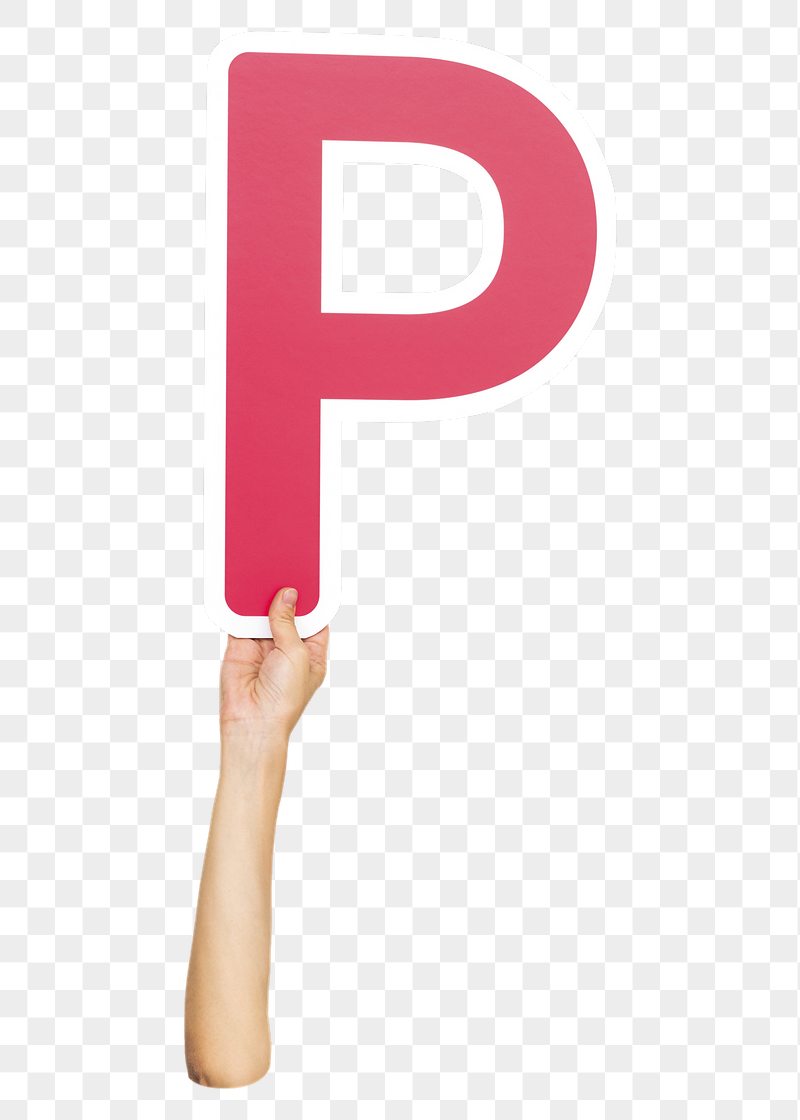 Letter P png hand holding | Free PNG - rawpixel