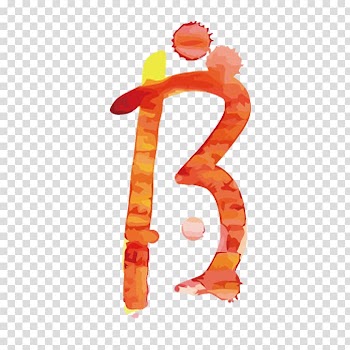 Letter Paper, Watercolor letters B transparent background PNG clipart