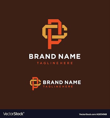 letter pc cp logo design