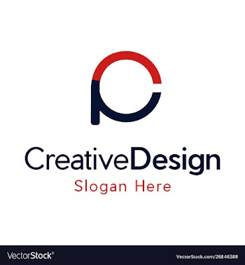 Letter pc creative business logo design vector image