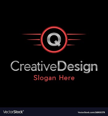 Letter q automotive creative business logo vector image